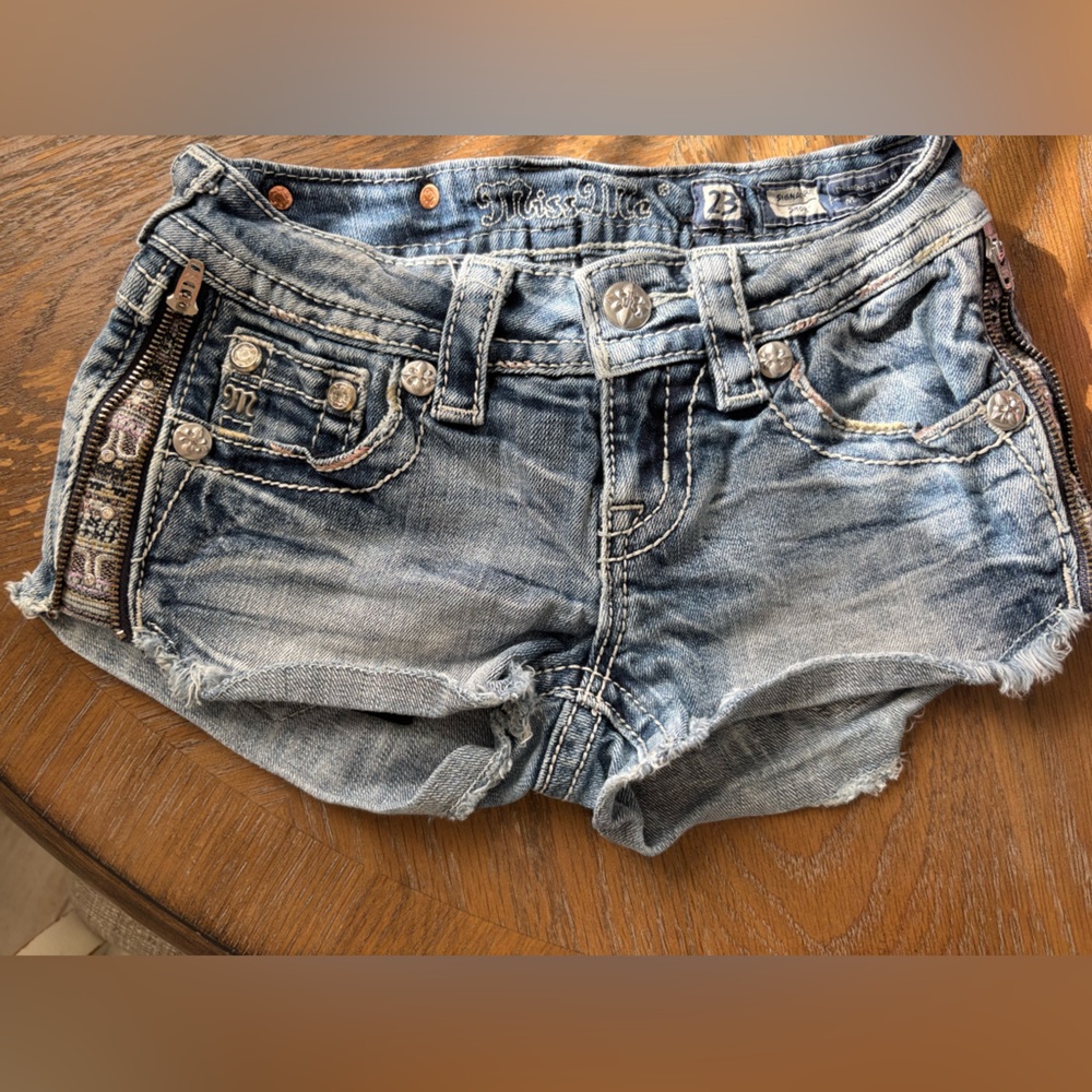 Distressed Denim Shorts